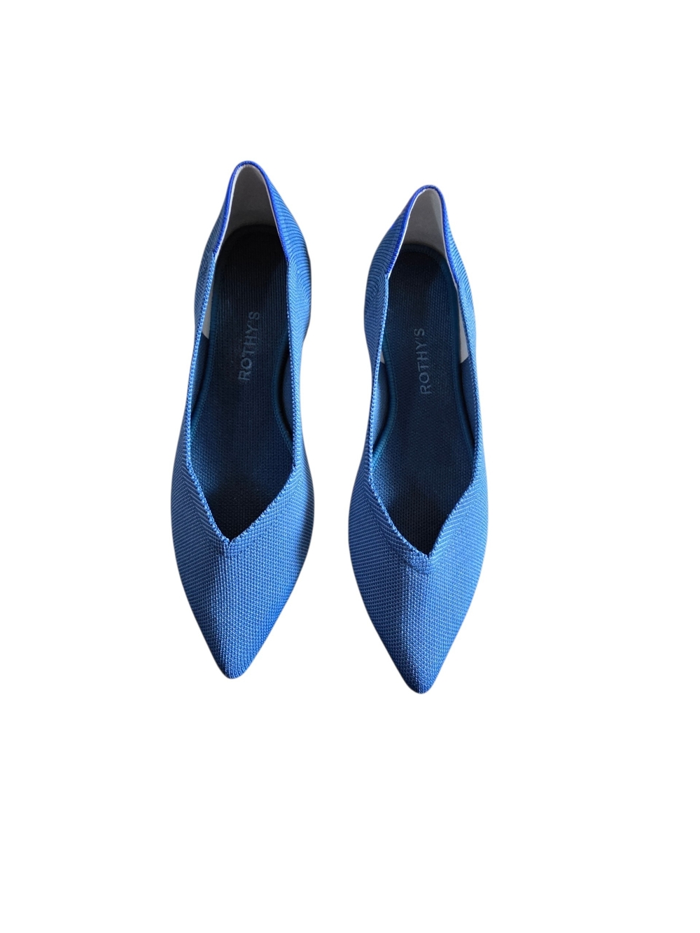Rothy's Women's The Point Pointed Blue Knit Flats Size 10 - Picture 3 of 10